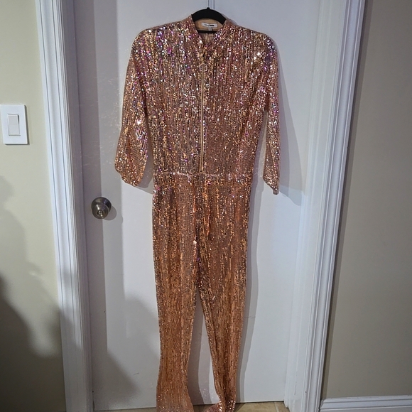 Fashion Nova Pants - Fashion NOVA Rose Gold SEQUIN Jumpsuit